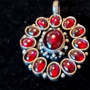 Lovely garnet pendant silver and Madagascar garnets Jan  birthstone
